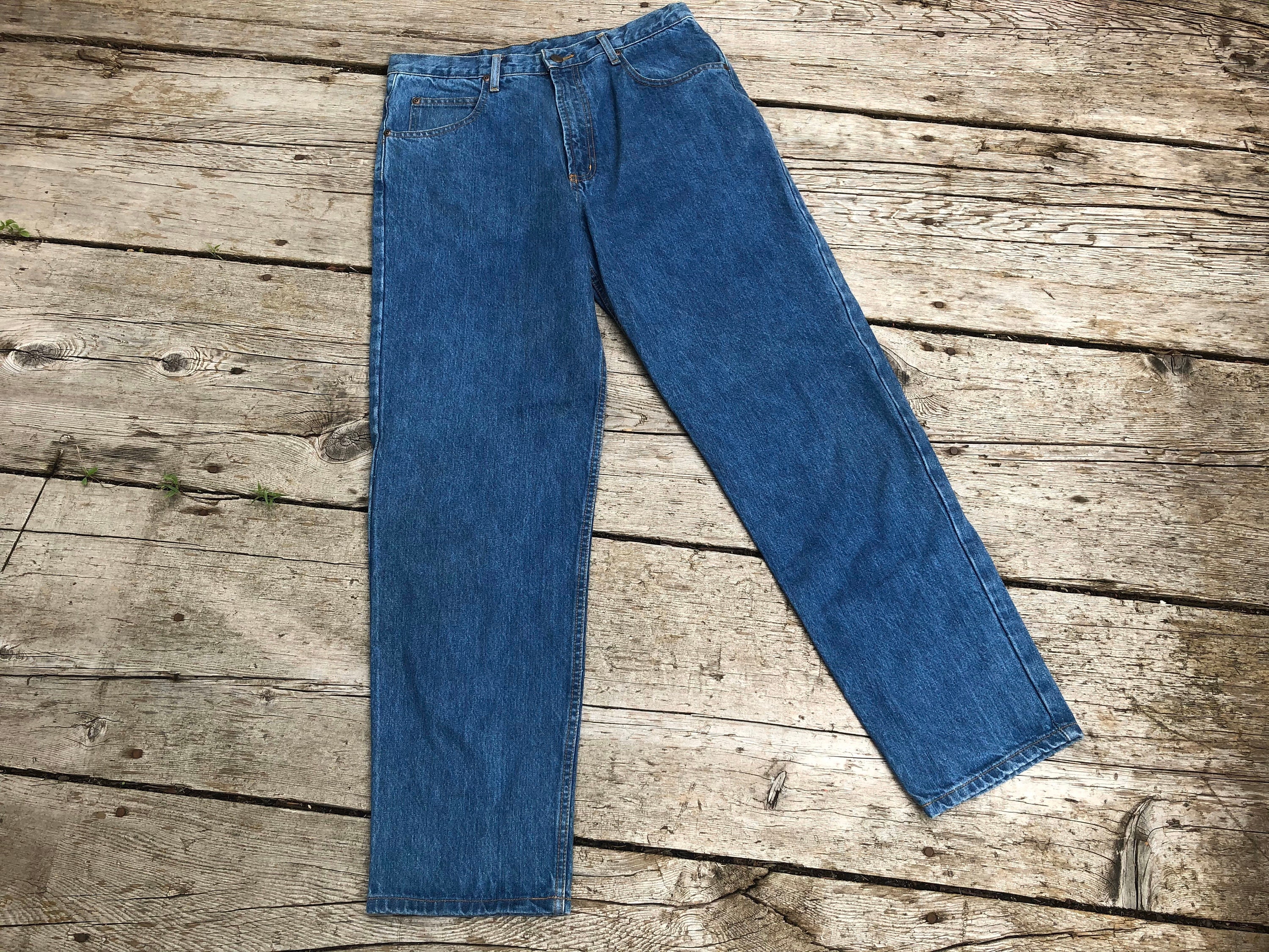 Vintage Blue Jeans Stone Washed Cotton 