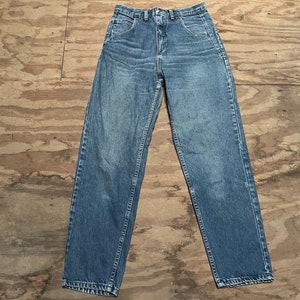 Vintage Wranglers, High Waist, Mom Jeans, Dark Wash, Size 12, Tapered Leg