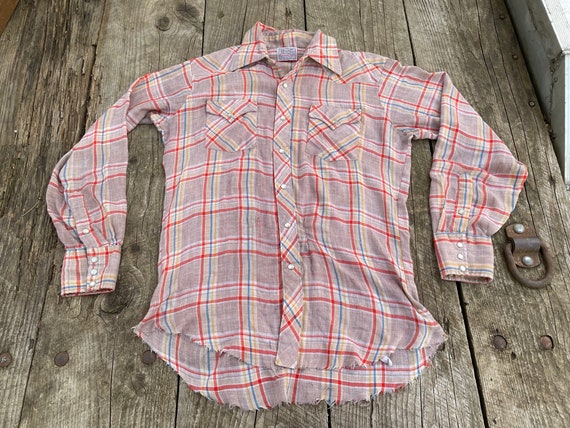 Vintage Western Shirt, H Bar C, Ranch Wear, Long … - image 1