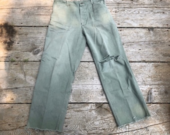 Replica WW2 WWII US USMC HBT ARMY GREEN Field Pants Trousers US 