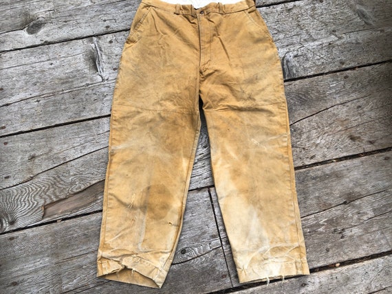 Vintage Hunting Pants, Duxbak Canvas, Sanforized Rain… - Gem