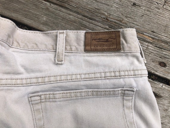 Vintage Jeans, LL Bean, Double L, White Pants, Du… - image 8