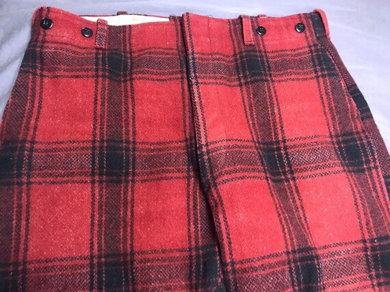 Vintage Hunting Pants, Wool Pants, Buffalo Plaid f
