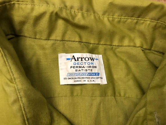 Sanforized, Vintage Button up Shirt, Arrow Decton, Perma