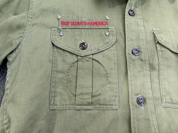 Vintage Boy Scout Uniform Shirt, 1980s Long Sleev… - image 2