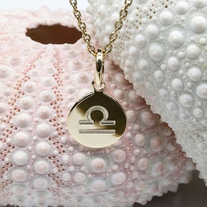 ZNAK ASTROLOGICZNY wisiorek 9mm • naszyjnik astrologiczny znak zodiaku • personalizowany pozłacany naszyjnik z zodiakiem • biżuteria zodiaku