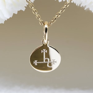 LILITH SIGIL • Sigil pendant of LILITH 10mm • lilith pendant necklace • sigil lilith necklace • lilith jewelry • lilith goddess necklace