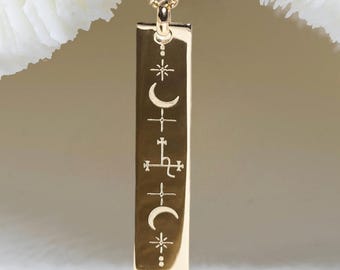 Lilith necklace • gold plated LILITH SIGIL pendant • wicca necklace • Sigil Lilith jewelry • Witch necklace • Witch jewelry • Witch gift