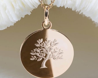 Tree of life necklace • pendentif ARBRE DE VIE 17mm • tree of life jewelry • collier arbre de vie • tree of life charm • tree of life gifts