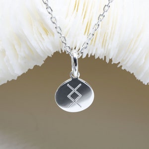 Joyería de runas • Dije colgante RUNE INGWAZ 9 mm • Runa INGWAZ • colgante rúnico • Joyería de runas celtas • símbolos vikingos • runas futhark