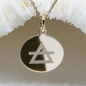 LUFTELEMENT-halsband • LUFT-hänge 17 mm • luftsymbol • Lufthalsband • jord vatten luft eld halsband • 4 element-halsband • Luftelement-berlock