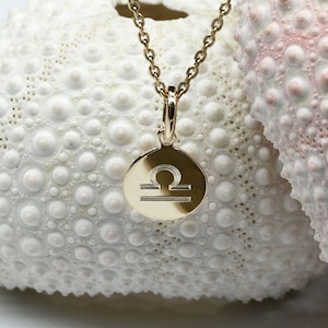 Naszyjnik ze znakiem zodiaku LIBRA • 9 mm zawieszka ze znakiem ASTRO Waga • Biżuteria ze znakiem zodiaku • Personalizowana biżuteria ze znakiem zodiaku