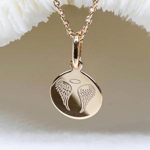 angel wings • ANGEL WINGS pendant 9mm • angel wings necklace • angel jewelry • angel wings charm • angel necklace • angel wings gift
