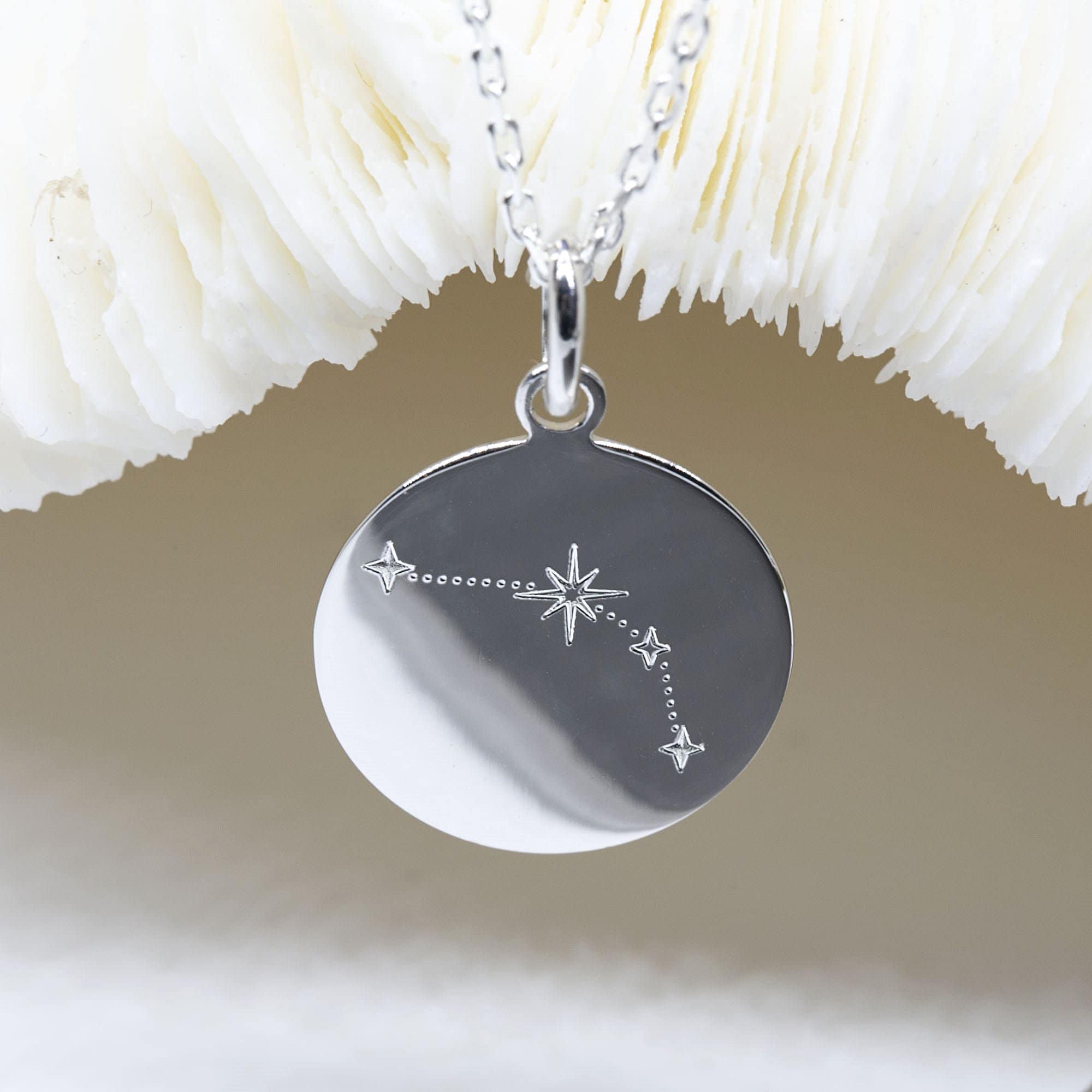 Médaille Ancienne En Argent Du Signe Capricorne - Diamètre 18 Mm, Bon état Vintage