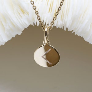 Joyería rúnica • Colgante con dije RUNE VIKING 9 mm chapado en oro • colgante rúnico • Joyería de runas celtas • Símbolos vikingos • runas futhark