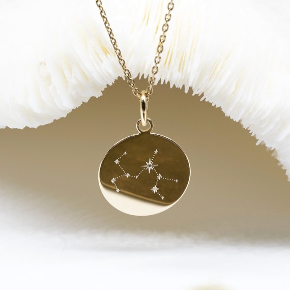 Sagittarius Zodiac Necklace For Women - Gold Plated Layered Chain With Shell Stone & Constellation Charm | Dainty Astrology Jewelry - View #2