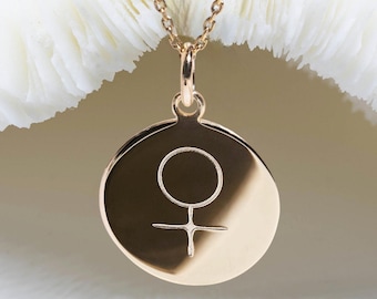 VENUS necklace • Pendentif Vénus symbole 17mm • Venus pendant necklace • Venus symbol necklace • astrology symbol necklace • venus jewelry