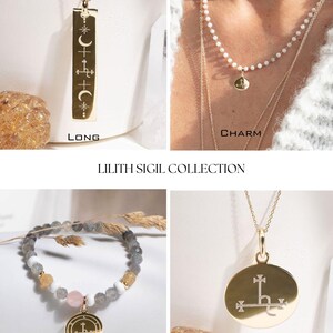 LILITH SIGIL charm • Charm sigil LILITH 9mm • lilith pendant necklace • sigil lilith necklace • lilith jewelry • lilith goddess necklace image 5