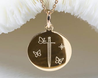 QUICKSILVER BOOK necklace • pendentif Quicksilver 17mm • fantasy necklace • sword necklace • romantasy necklace • Quicksilver book gifts