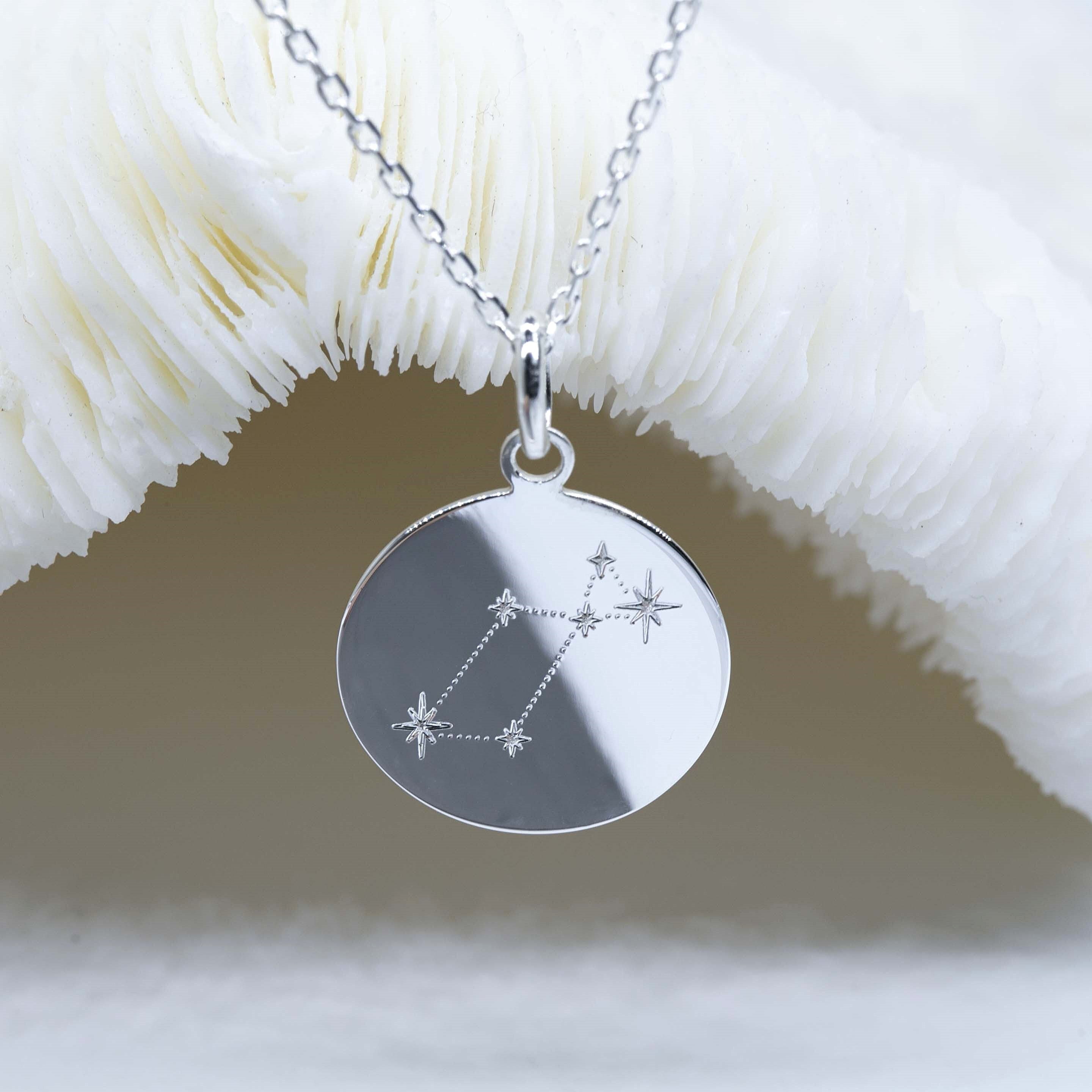 Pompotops Dainty Constellation Zodiac Necklaces 12 Constellation Sign Pendant Necklace Birthday Present Anniversary Jewelry Gift for Women Girls