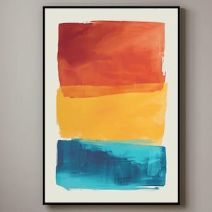 Colorful Abstract Art Print: Modern Wall Decor | Three Colors
