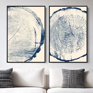 Tree Ring Canvas Art Print: Wood Wall Decor, Nature Art 24x36