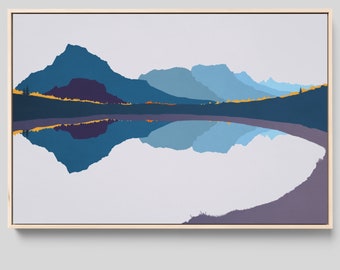 Sierra Nevada Mountain Art - Canvas Art Print, Minimalist Landscape, Mountain Art, National Parks, Extra Large Wall Art, Original Art