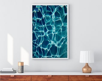 Palm Springs Swimming Pool Print, Abstract Art Print, Mid Century Print, Beach Art, Summer Decor, Office Wall Art, Office Wall Decor Framed