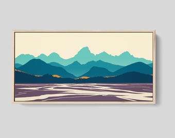 Grand Teton National Park Art Print: Panoramic Mountain Canvas