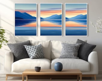 Mountain Wall Art: set di stampe su tela (set di 3) / Lago Tahoe
