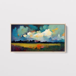 Large Canvas Wall Art, Prairie Landscape Painting, Large Canvas Print Framed, Artwork for Walls