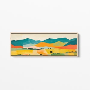 California Landscape Painting Canvas Wall Art, Huge Canvas Print, Panoramic Wall Art, Modern Home Decor, Framed Wall Art