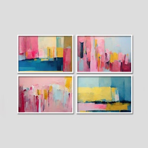 Abstract Artwork Framed, Office Wall Art, Colorful Wall Art, Large Wall Decor