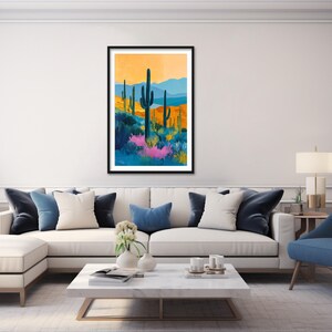 Original Southwest Wall Art Print: Desert Canvas Art Framed image 8