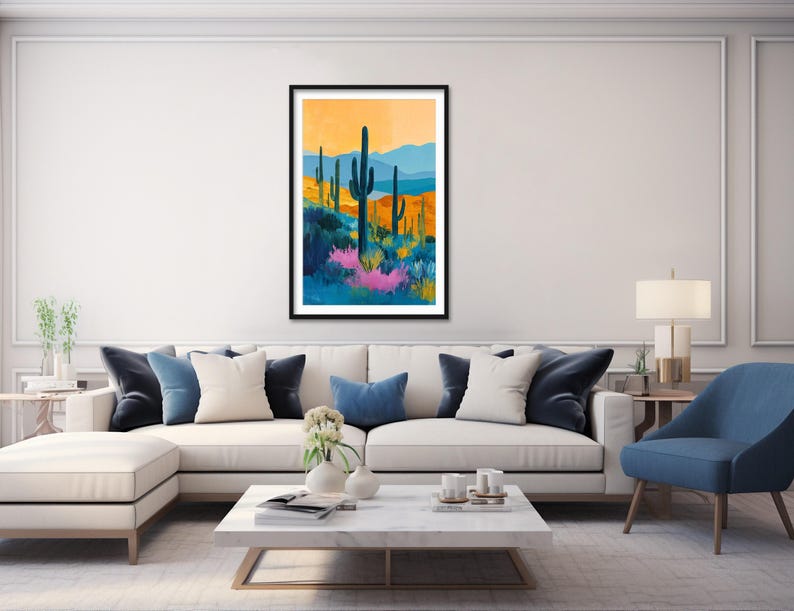 Original Southwest Wall Art Print: Desert Canvas Art Framed image 8