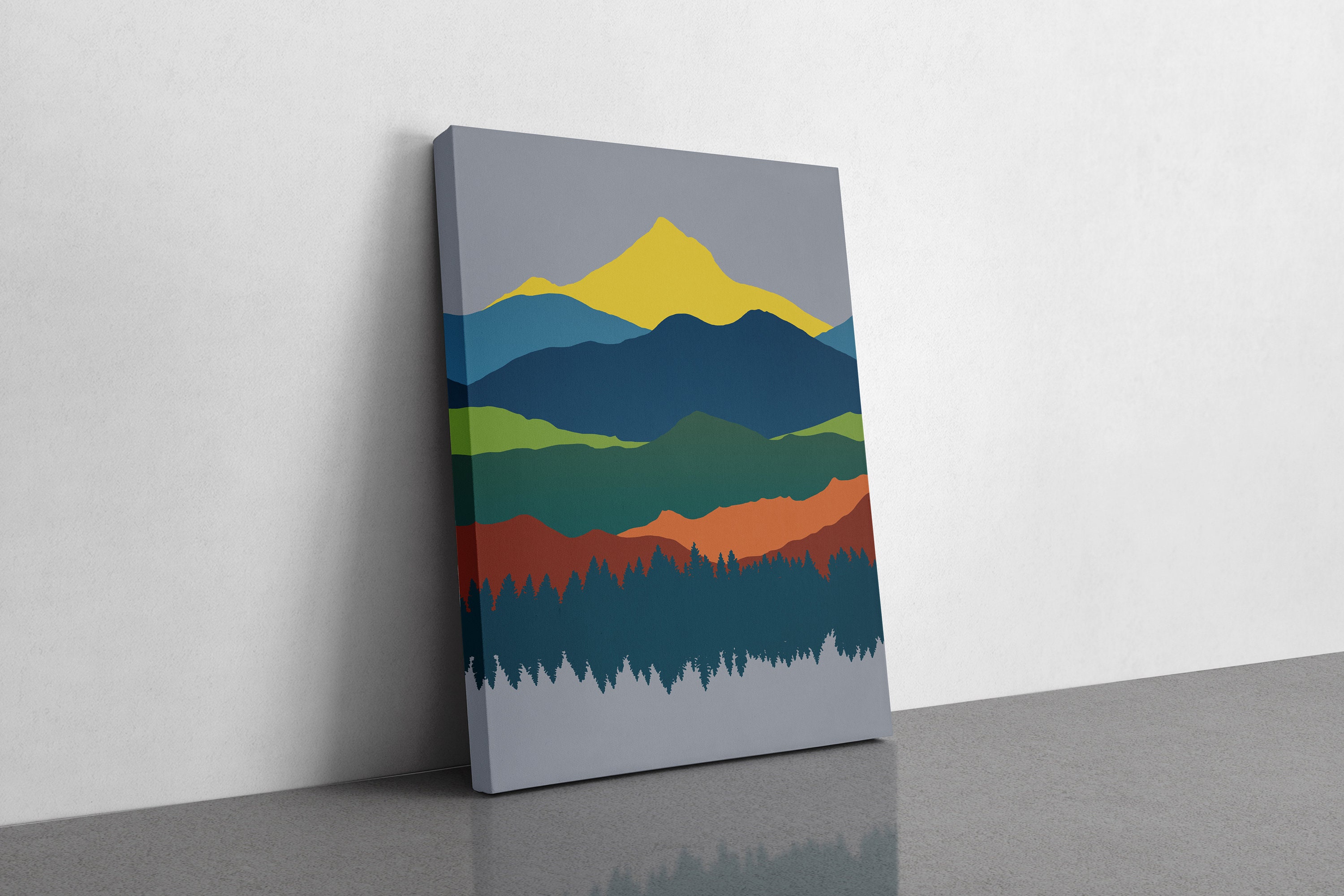 Mountain Art Prints Set of 2 Canvas Prints Extra Large Wall Etsy