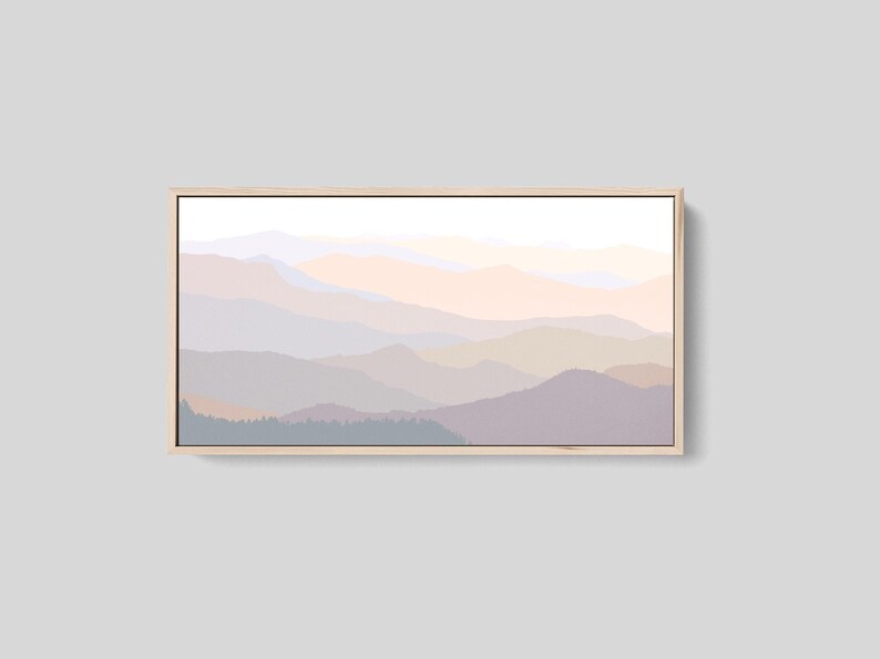 minimalist landscape canvas art in neutral tones