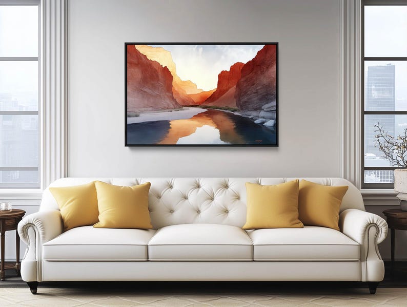 Big Bend National Park Canvas Print: Modern Desert Landscape Art image 8