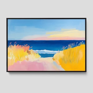 Cape Cod Beach Art - Framed Art Print, Landscape Art, Framed Abstract Canvas Art, Minimalist Nature Wall Decor