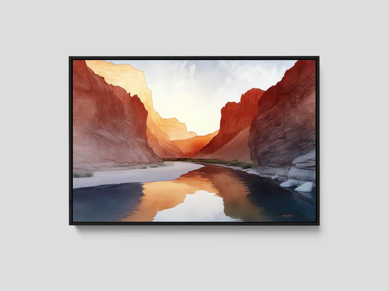 Big Bend National Park Canvas Print: Modern Desert Landscape Art image 4