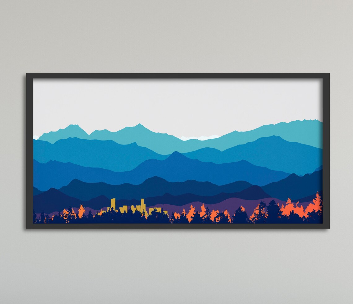 Denver Wall Art Fine Art Print Abstract Art Mountain Art Etsy