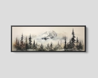 Stampa su tela del Monte Rainier: Paesaggio del Pacifico nord-occidentale 20x60