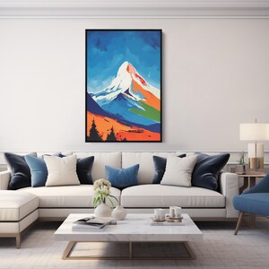 Mountain Wall Art, Mount Hood Print, Framed Wall Art, Cabin Decor image 9