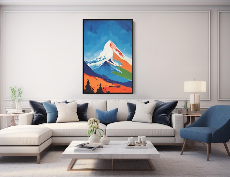 Mountain Wall Art, Mount Hood Print, Framed Wall Art, Cabin Decor image 9