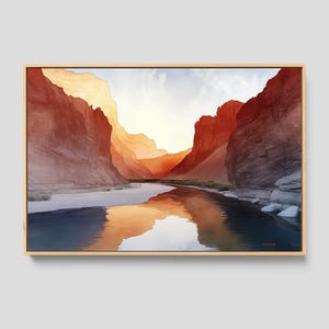 Big Bend National Park Canvas Print: Modern Desert Landscape Art image 2
