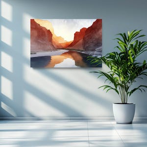 Big Bend National Park Canvas Print: Modern Desert Landscape Art image 9