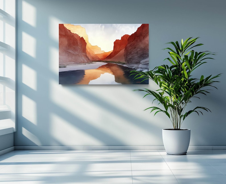 Big Bend National Park Canvas Print: Modern Desert Landscape Art image 9