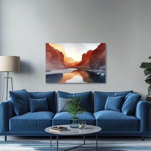 Big Bend National Park Canvas Print: Modern Desert Landscape Art image 7