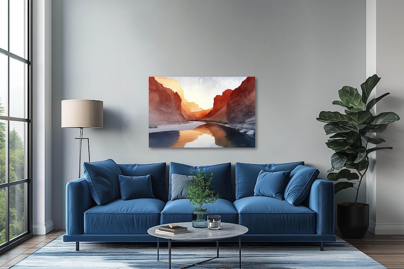 Big Bend National Park Canvas Print: Modern Desert Landscape Art image 7