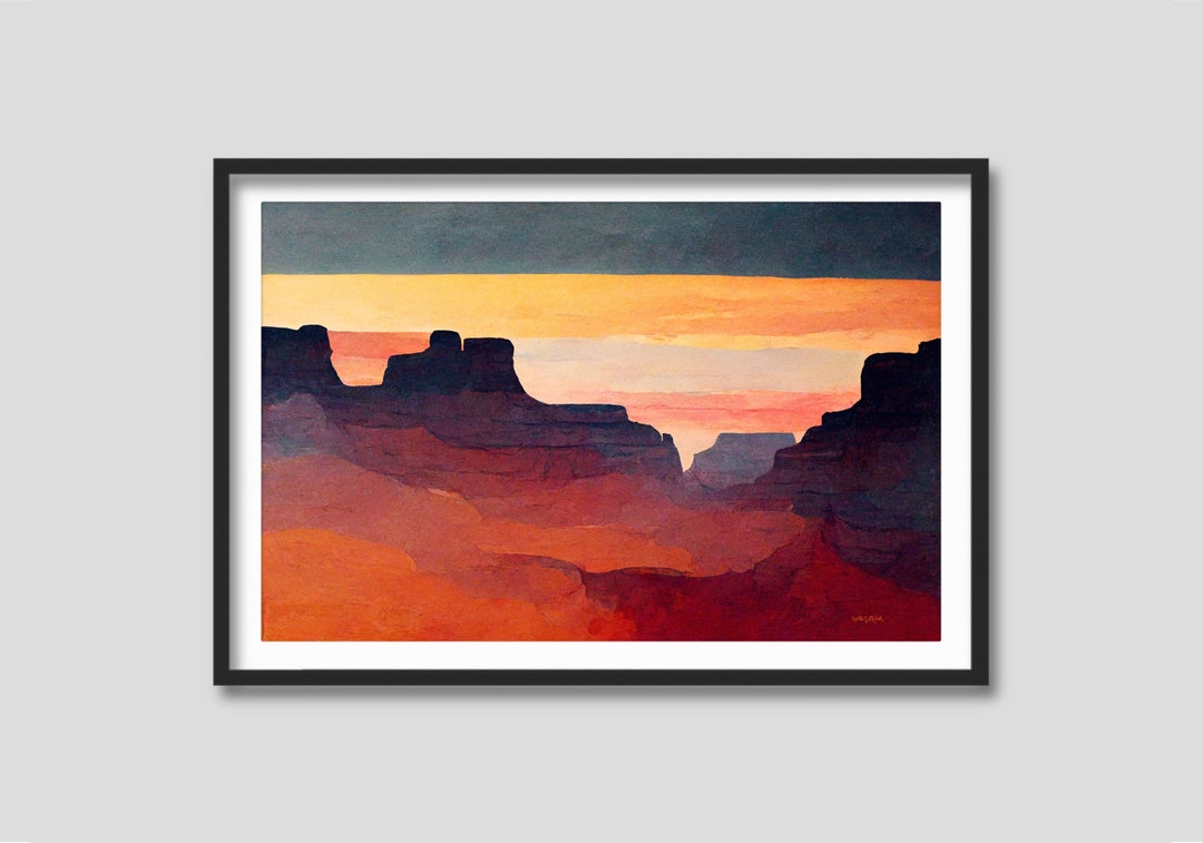 Grand Canyon Canvas Print, Arizona Wall Art Framed, National Park Print